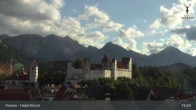 Archiv Foto Webcam Füssen: Blick auf das Hohe Schloss 18:00