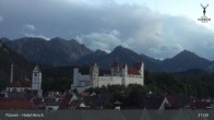 Archiv Foto Webcam Füssen: Blick auf das Hohe Schloss 02:00
