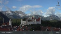 Archiv Foto Webcam Füssen: Blick auf das Hohe Schloss 08:00