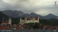 Archiv Foto Webcam Füssen: Blick auf das Hohe Schloss 18:00