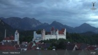 Archiv Foto Webcam Füssen: Blick auf das Hohe Schloss 02:00