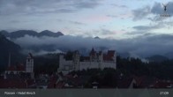 Archiv Foto Webcam Füssen: Blick auf das Hohe Schloss 02:00
