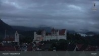 Archiv Foto Webcam Füssen: Blick auf das Hohe Schloss 04:00