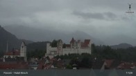 Archiv Foto Webcam Füssen: Blick auf das Hohe Schloss 16:00