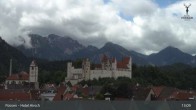 Archiv Foto Webcam Füssen: Blick auf das Hohe Schloss 12:00