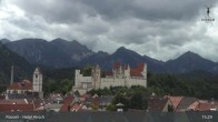 Archiv Foto Webcam Füssen: Blick auf das Hohe Schloss 14:00