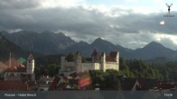 Archiv Foto Webcam Füssen: Blick auf das Hohe Schloss 18:00