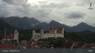 Archiv Foto Webcam Füssen: Blick auf das Hohe Schloss 18:00