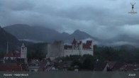 Archiv Foto Webcam Füssen: Blick auf das Hohe Schloss 04:00