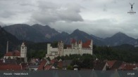 Archiv Foto Webcam Füssen: Blick auf das Hohe Schloss 07:00