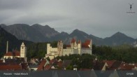 Archiv Foto Webcam Füssen: Blick auf das Hohe Schloss 06:00