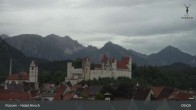 Archiv Foto Webcam Füssen: Blick auf das Hohe Schloss 08:00