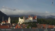 Archiv Foto Webcam Füssen: Blick auf das Hohe Schloss 08:00