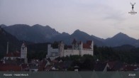 Archiv Foto Webcam Füssen: Blick auf das Hohe Schloss 02:00