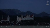 Archiv Foto Webcam Füssen: Blick auf das Hohe Schloss 04:00