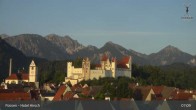 Archiv Foto Webcam Füssen: Blick auf das Hohe Schloss 06:00