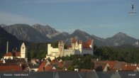 Archiv Foto Webcam Füssen: Blick auf das Hohe Schloss 07:00