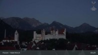 Archiv Foto Webcam Füssen: Blick auf das Hohe Schloss 04:00