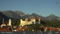 Archiv Foto Webcam Füssen: Blick auf das Hohe Schloss 06:00