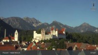 Archiv Foto Webcam Füssen: Blick auf das Hohe Schloss 07:00