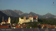 Archiv Foto Webcam Füssen: Blick auf das Hohe Schloss 06:00