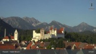 Archiv Foto Webcam Füssen: Blick auf das Hohe Schloss 07:00