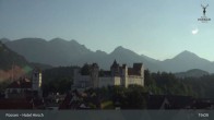 Archiv Foto Webcam Füssen: Blick auf das Hohe Schloss 18:00