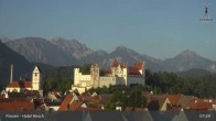 Archiv Foto Webcam Füssen: Blick auf das Hohe Schloss 06:00