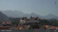 Archiv Foto Webcam Füssen: Blick auf das Hohe Schloss 12:00