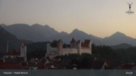 Archiv Foto Webcam Füssen: Blick auf das Hohe Schloss 20:00