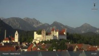 Archiv Foto Webcam Füssen: Blick auf das Hohe Schloss 06:00