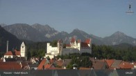 Archiv Foto Webcam Füssen: Blick auf das Hohe Schloss 08:00