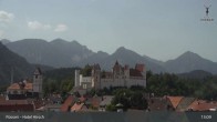 Archiv Foto Webcam Füssen: Blick auf das Hohe Schloss 12:00