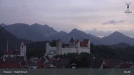 Archiv Foto Webcam Füssen: Blick auf das Hohe Schloss 05:00