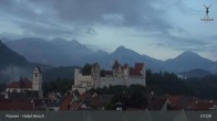 Archiv Foto Webcam Füssen: Blick auf das Hohe Schloss 06:00