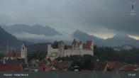 Archiv Foto Webcam Füssen: Blick auf das Hohe Schloss 07:00