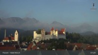Archiv Foto Webcam Füssen: Blick auf das Hohe Schloss 07:00