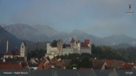 Archiv Foto Webcam Füssen: Blick auf das Hohe Schloss 08:00
