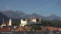 Archiv Foto Webcam Füssen: Blick auf das Hohe Schloss 09:00