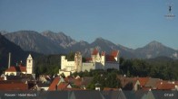 Archiv Foto Webcam Füssen: Blick auf das Hohe Schloss 07:00