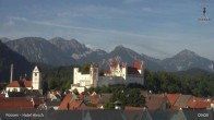 Archiv Foto Webcam Füssen: Blick auf das Hohe Schloss 08:00