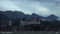 Archiv Foto Webcam Füssen: Blick auf das Hohe Schloss 02:00
