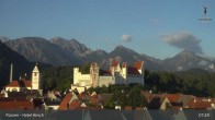 Archiv Foto Webcam Füssen: Blick auf das Hohe Schloss 06:00