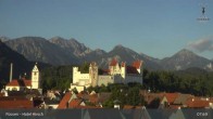 Archiv Foto Webcam Füssen: Blick auf das Hohe Schloss 08:00