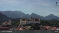 Archiv Foto Webcam Füssen: Blick auf das Hohe Schloss 13:00