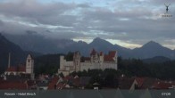 Archiv Foto Webcam Füssen: Blick auf das Hohe Schloss 06:00