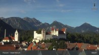 Archiv Foto Webcam Füssen: Blick auf das Hohe Schloss 07:00