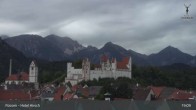 Archiv Foto Webcam Füssen: Blick auf das Hohe Schloss 18:00