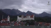 Archiv Foto Webcam Füssen: Blick auf das Hohe Schloss 20:00