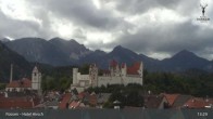 Archiv Foto Webcam Füssen: Blick auf das Hohe Schloss 12:00